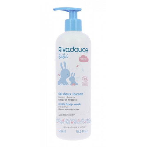 Gel doux lavant bébé bio + pompe - 500 ml - Rivadouce