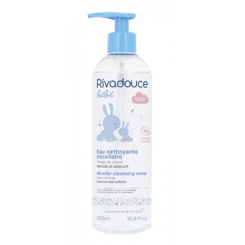 Eau micellaire bébé bio + pompe - 500 ml - Rivadouce