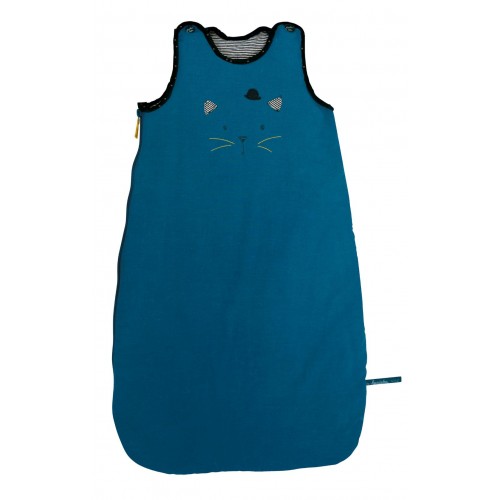 Gigoteuse bleue 70 cm Les Moustaches