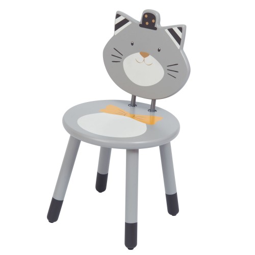 Chaise grise Fernand Les Moustaches