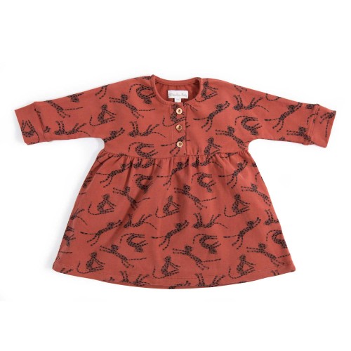 Colette Robe Imprimée Guépards Sous Mon Baobab Moulin Roty