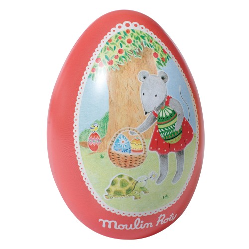 Grand Oeuf métal rouge La Grande famille