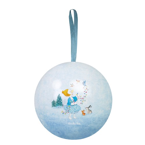 Boule bleue en métal 7 cm La Grande famille