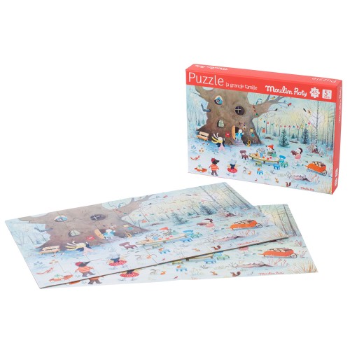 Puzzle paysage d'hiver (45 pièces) La Grande famille