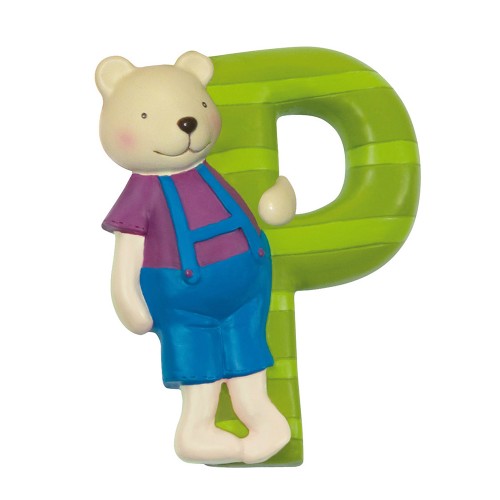 Lettre résine P Ours