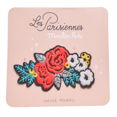 Patch brodé fleurs Les Parisiennes