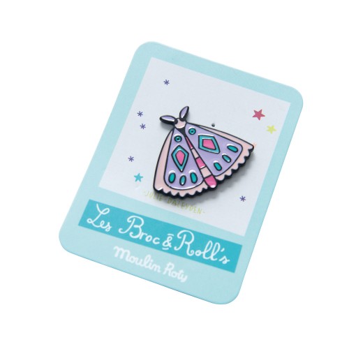 Pin's émaillé papillon Les Broc'n Rolls
