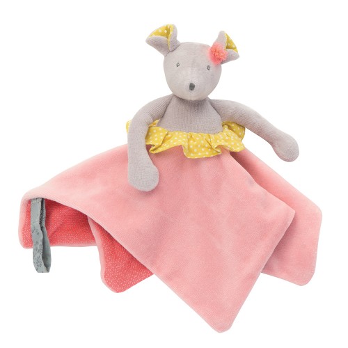 Doudou attache tétine souris Mademoiselle et Ribambelle