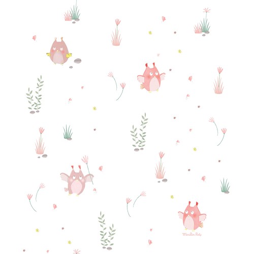 Papier peint Mademoiselle et Ribambelle - 0.53 x 10 m