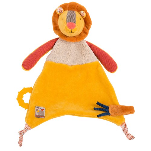 Doudou attache tétine lion
