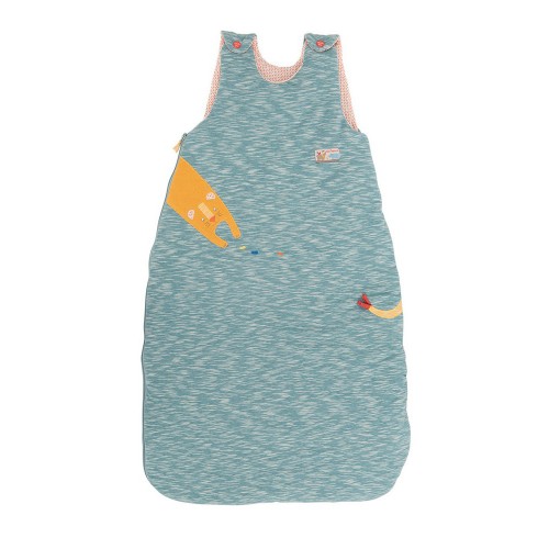 Sac de couchage jersey bleu 90 cm Les Papoum