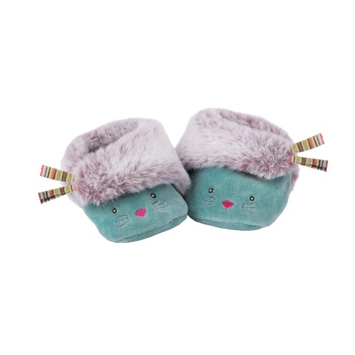 Chaussons chat fourrure