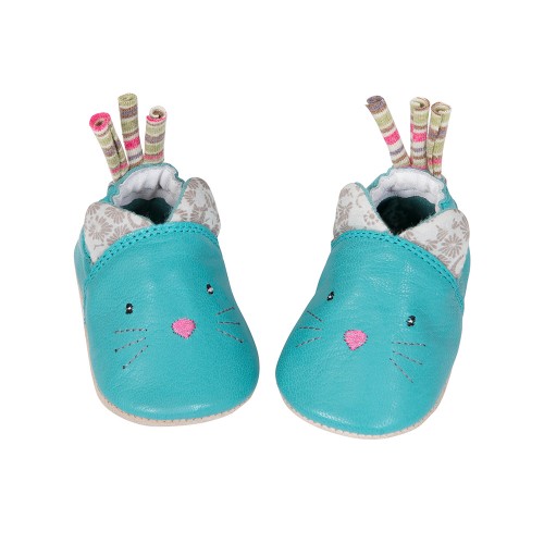 Chaussons cuir chat Les Pachats 0/6 m