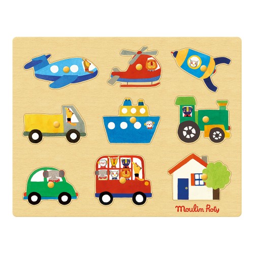 Les transports / Puzzle encastrable en b