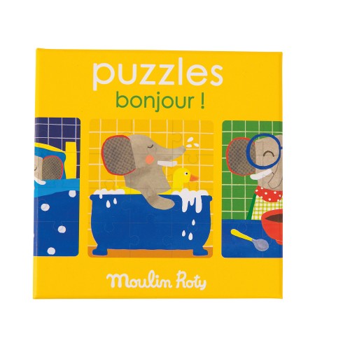 Ensemble de 3 Puzzles Bonjour ! (36 pièces) Les Popipop