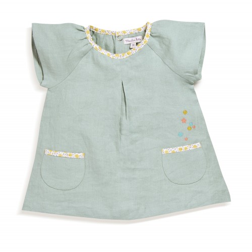 Robe trapèze bleue Mona Les Tartempois-18 mois