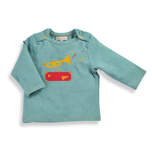 NIXON T-shirt bleu trompette Les Tartempois 23m