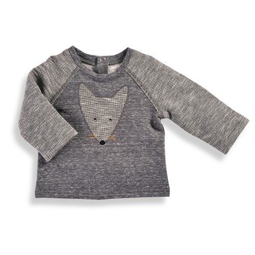 NICO Sweat-shirt gris renard Les Tartempois 12m