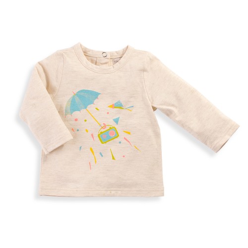 NAOMIE T-shirt crème Les Tartempois 18m