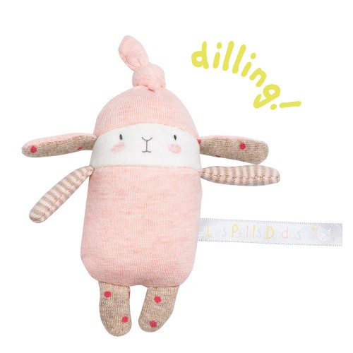 Hochet petit lapin rose Lulu Les Petits Dodos