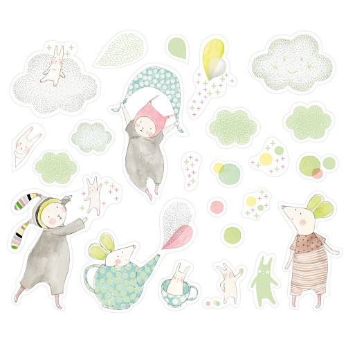 Stickers déco phosphorescents Les petits dodos
