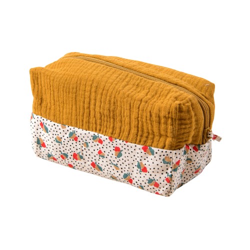 Trousse de toilette ocre Les Jolis trop beaux