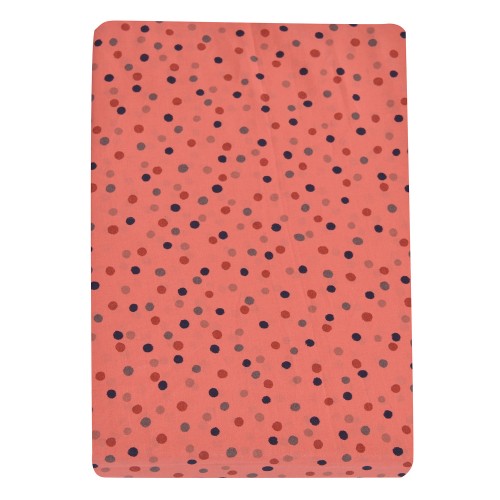 Drap housse corail à pois lit bébé 70 x 140 cm Les Jolis trop beaux