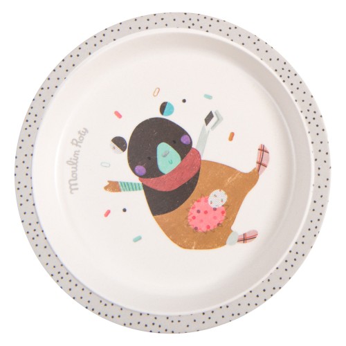 Assiette grise Les Jolis trop beaux