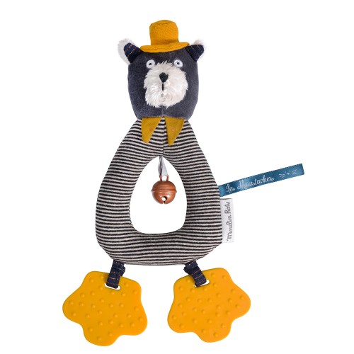 Anneau-hochet chat gris Alphonse Les Moustaches