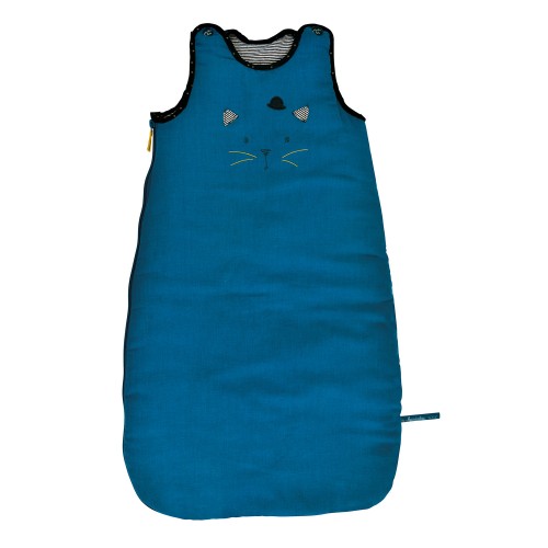 Gigoteuse 70 cm bleu Les Moustaches