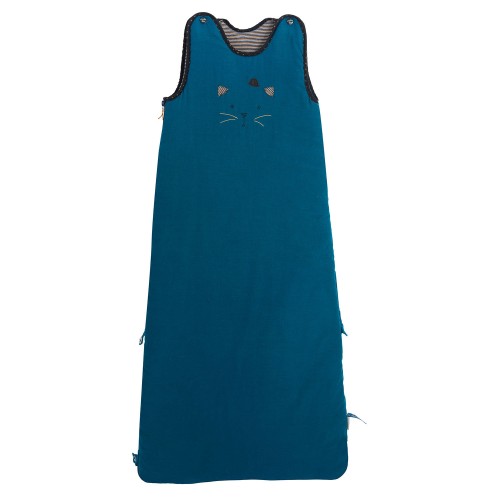 Gigoteuse bleue 90/110 cm Les Moustaches