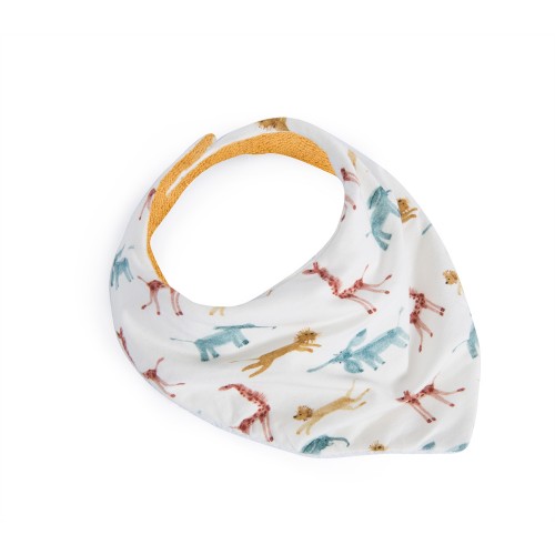 Bavoir bandana jaune Sous mon baobab