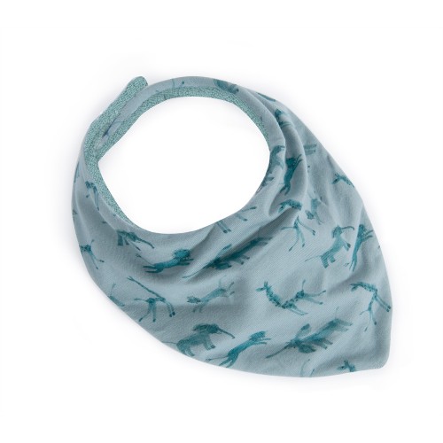 Bavoir bandana bleu Sous mon baobab