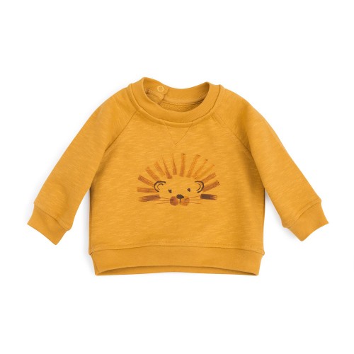 BEN Sweat jaune imprimé lion Sous mon Baobab 6m