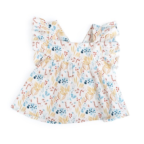BETH Blouse en popeline imprimée Sous mon baobab 18m