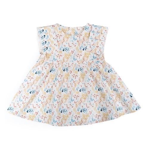 BELLA Robe en popeline imprimée Sous mon Baobab 36m