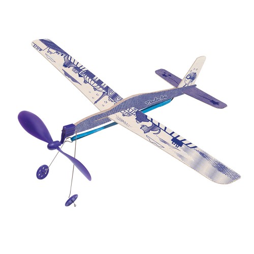 Avion bleu à élastique Les petites merveilles