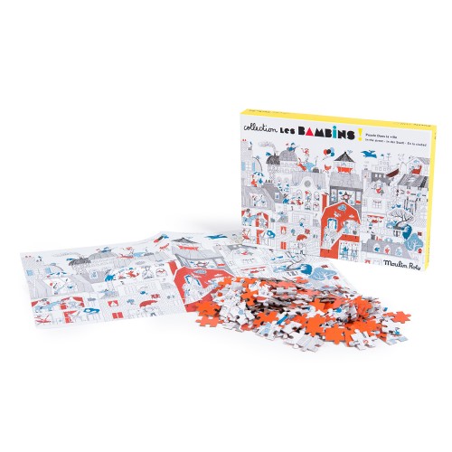 Puzzle Dans la ville (208 pièces) Les Bambins
