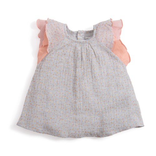 ZELDA 3m Blouse grise imprimée or Le Voyage d'Olga