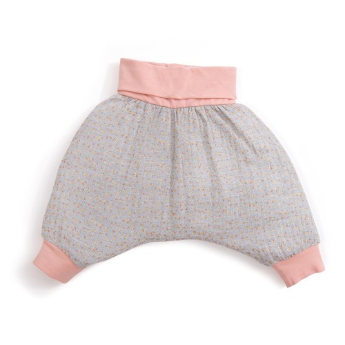 ZOLA 6m Sarouel gris imprimé or Le Voyage d'Olga