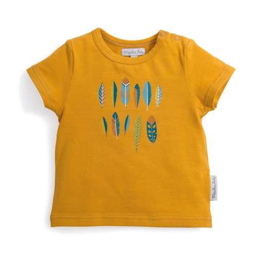 ZACK 23m T-shirt curry imprimé plumes Le Voyage d'Olga
