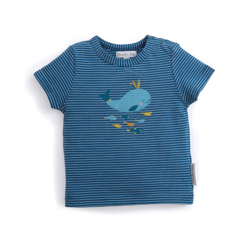 ZEPHIR 3m T-shirt rayé bleu imprimé baleine Le Voyage d'Olga