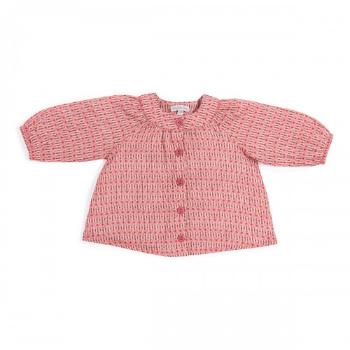 AMANDINE Blouse imprimée rouge Le Voyage d'Olga 3m