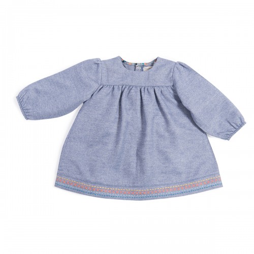 ANGIE Robe bleu chiné Le Voyage d'Olga 18m