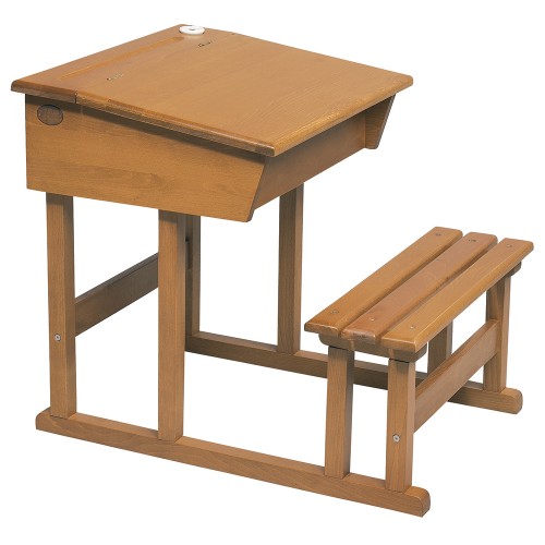 Pupitre d'écolier en bois