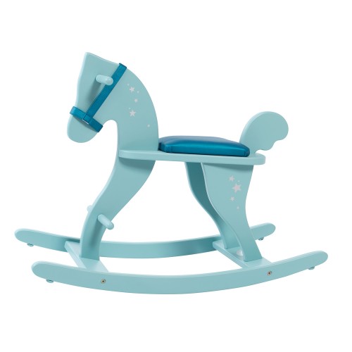 Cheval à bascule bleu Les Jouets d'hier
