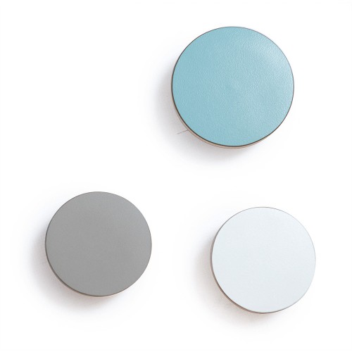 Set de 3 patères jade / taupe / blanc alpin