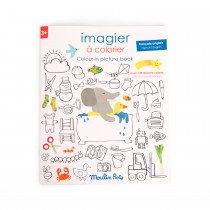 Imagier à colorier +125 stickers (20 p) Popipop