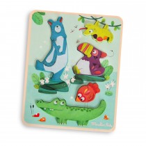Puzzle sensoriel Dans la jungle