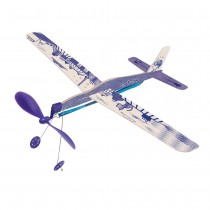 Avion bleu à élastique Les petites merveilles